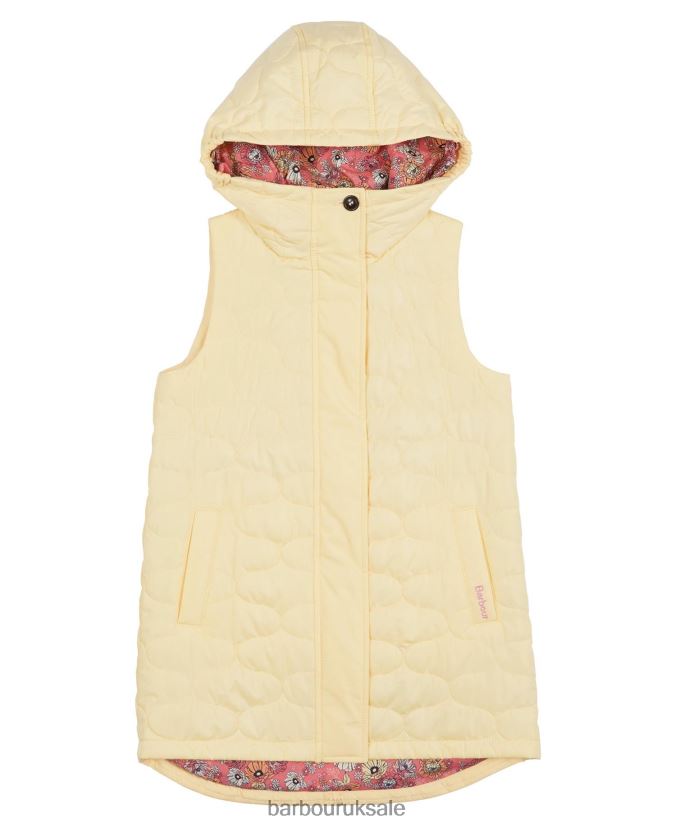 Nahla Longline Gilet Barbour Girls R08LB62557 Clothing Primrose/Retro Floral