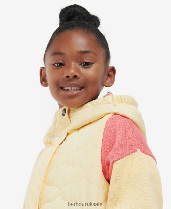 Nahla Longline Gilet Barbour Girls R08LB62557 Clothing Primrose/Retro Floral