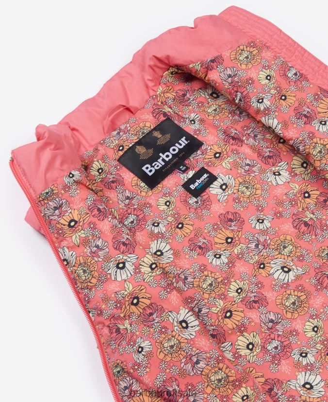 Nahla Longline Gilet Barbour Girls R08LB62557 Clothing Primrose/Retro Floral