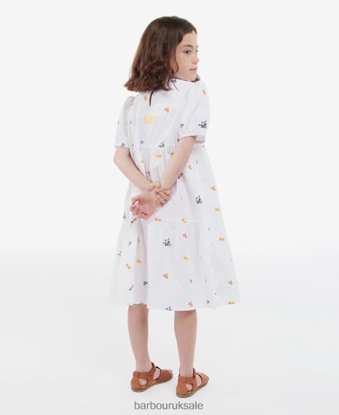 Coraline Dress Barbour Girls R08LB62569 Clothing Off White