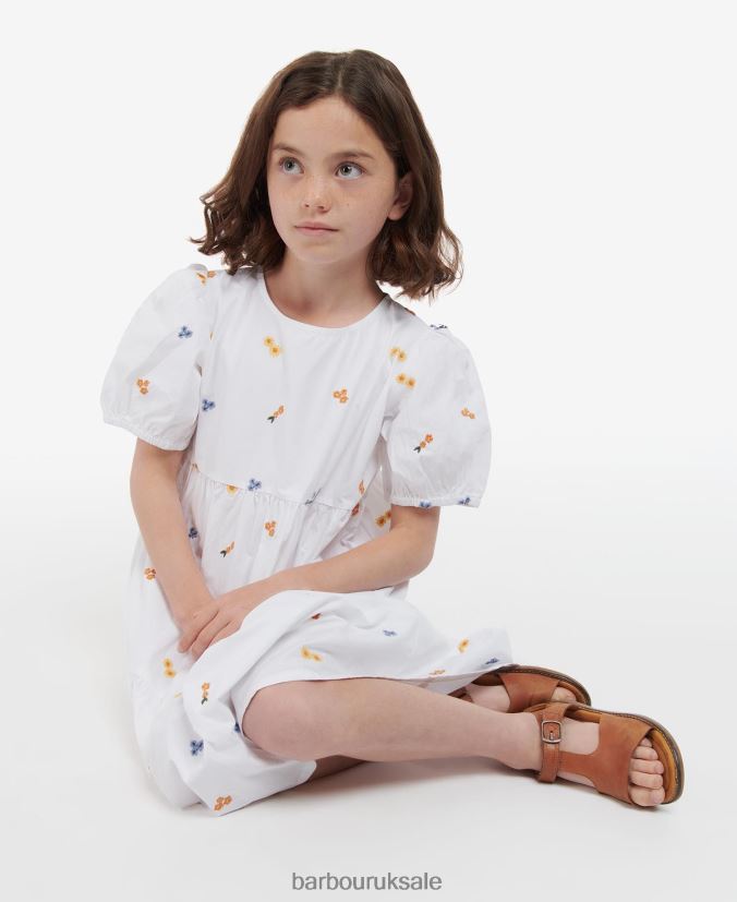 Coraline Dress Barbour Girls R08LB62569 Clothing Off White