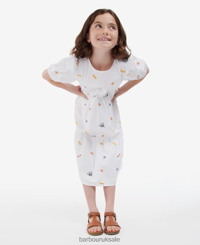 Coraline Dress Barbour Girls R08LB62569 Clothing Off White