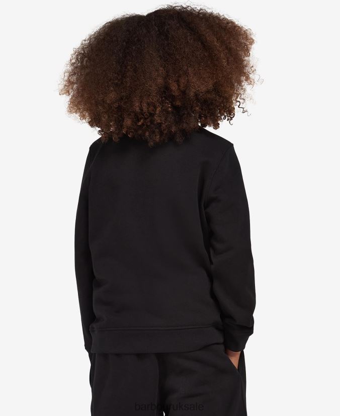 Trick Half-Zip Sweatshirt & Shorts Set Barbour Boys R08LB62536 Clothing Classic Black
