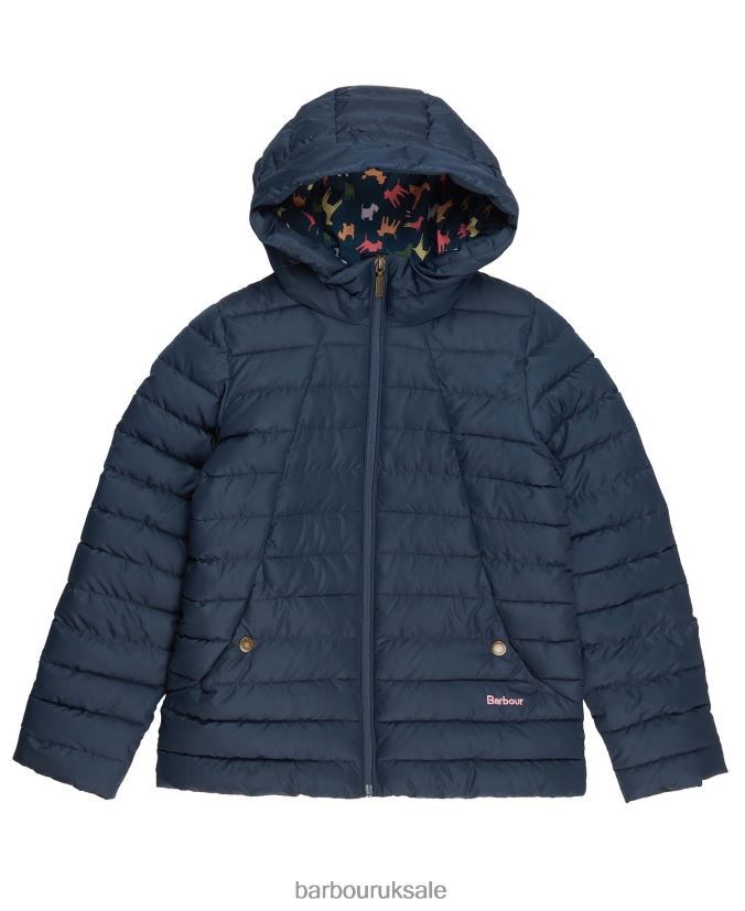 Coraline Quilted Jacket Barbour Girls R08LB62545 Clothing Pink Punch/Retro Floral
