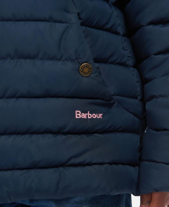 Coraline Quilted Jacket Barbour Girls R08LB62545 Clothing Pink Punch/Retro Floral