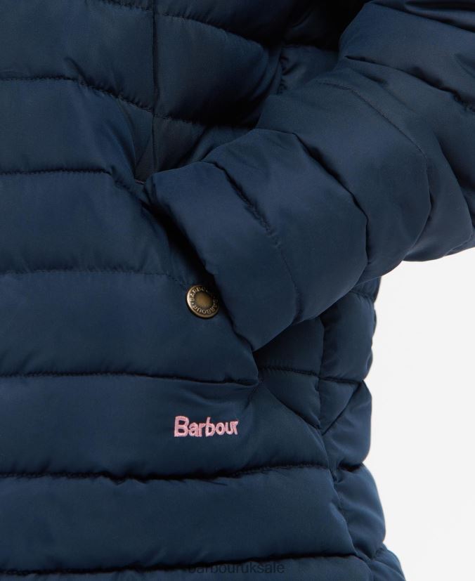 Coraline Quilted Jacket Barbour Girls R08LB62545 Clothing Pink Punch/Retro Floral