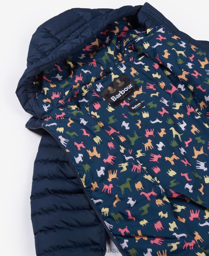 Coraline Quilted Jacket Barbour Girls R08LB62545 Clothing Pink Punch/Retro Floral