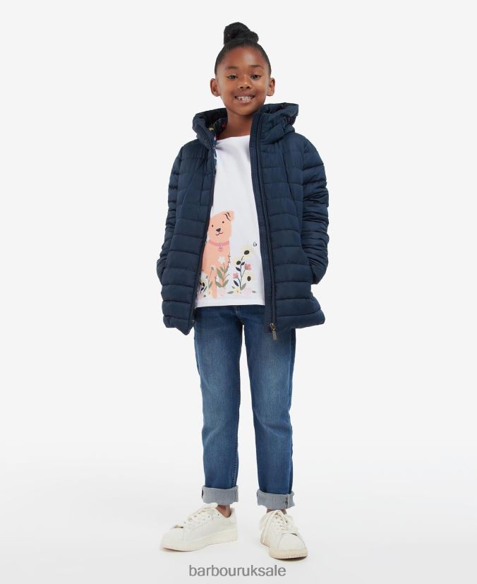 Coraline Quilted Jacket Barbour Girls R08LB62545 Clothing Pink Punch/Retro Floral