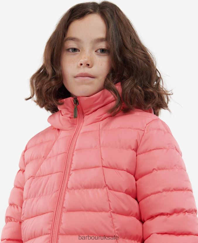 Coraline Quilted Jacket Barbour Girls R08LB62546 Clothing Pink Punch/Retro Floral