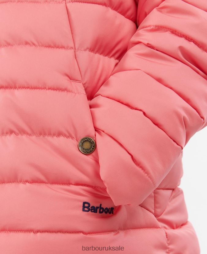 Coraline Quilted Jacket Barbour Girls R08LB62546 Clothing Pink Punch/Retro Floral