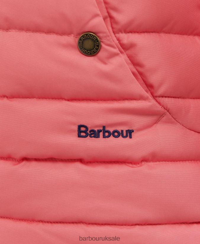Coraline Quilted Jacket Barbour Girls R08LB62546 Clothing Pink Punch/Retro Floral