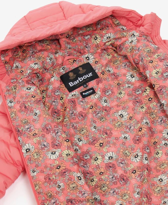Coraline Quilted Jacket Barbour Girls R08LB62546 Clothing Pink Punch/Retro Floral