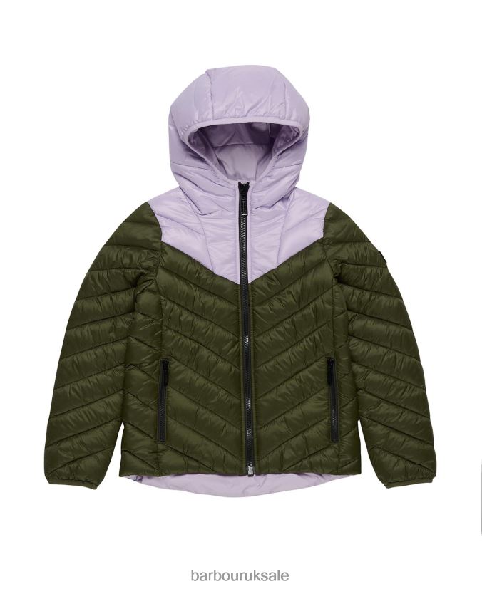 Cosford Quilted Jacket Barbour Girls R08LB62548 Clothing Cerise/Cerise Terrazzo
