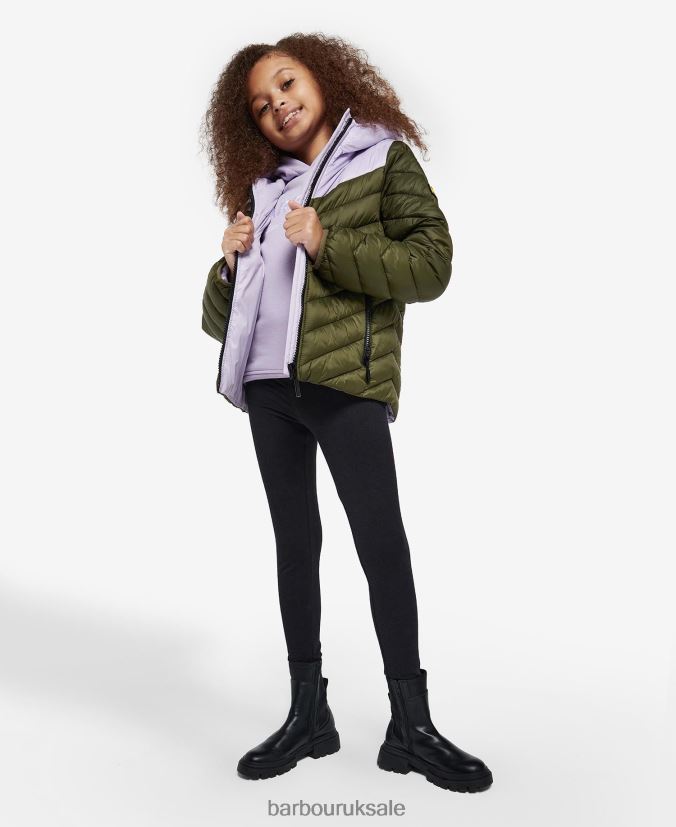 Cosford Quilted Jacket Barbour Girls R08LB62548 Clothing Cerise/Cerise Terrazzo