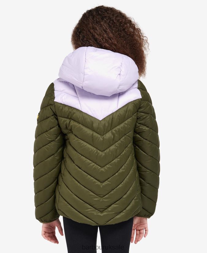 Cosford Quilted Jacket Barbour Girls R08LB62548 Clothing Cerise/Cerise Terrazzo