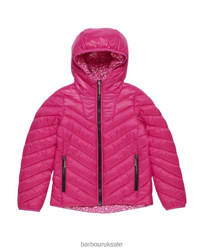 Cosford Quilted Jacket Barbour Girls R08LB62549 Clothing Cerise/Cerise Terrazzo