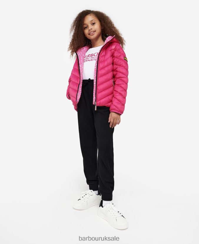 Cosford Quilted Jacket Barbour Girls R08LB62549 Clothing Cerise/Cerise Terrazzo
