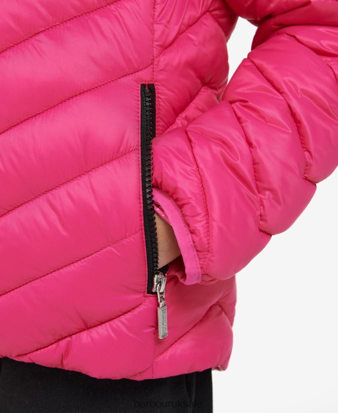 Cosford Quilted Jacket Barbour Girls R08LB62549 Clothing Cerise/Cerise Terrazzo
