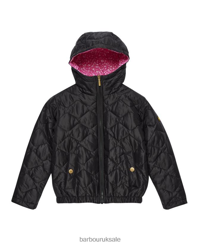 Fenway Reversible Quilted Jacket Barbour Girls R08LB62550 Clothing Wisteria/Palmer Green