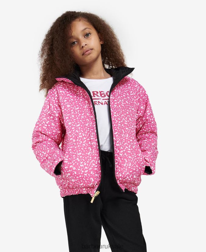 Fenway Reversible Quilted Jacket Barbour Girls R08LB62550 Clothing Wisteria/Palmer Green