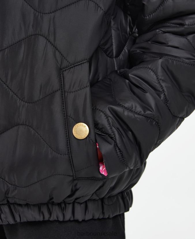 Fenway Reversible Quilted Jacket Barbour Girls R08LB62550 Clothing Wisteria/Palmer Green