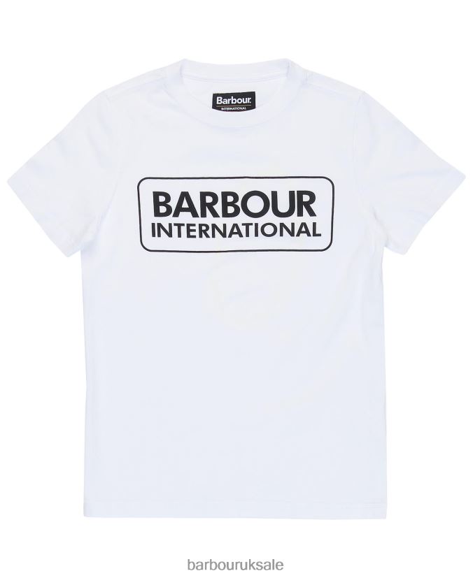 Essential Large Logo T-Shirt Barbour Boys R08LB62527 Clothing Grey Marl