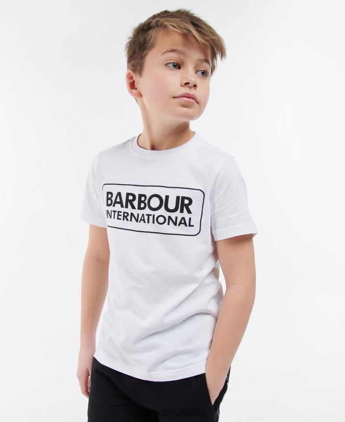 Essential Large Logo T-Shirt Barbour Boys R08LB62527 Clothing Grey Marl