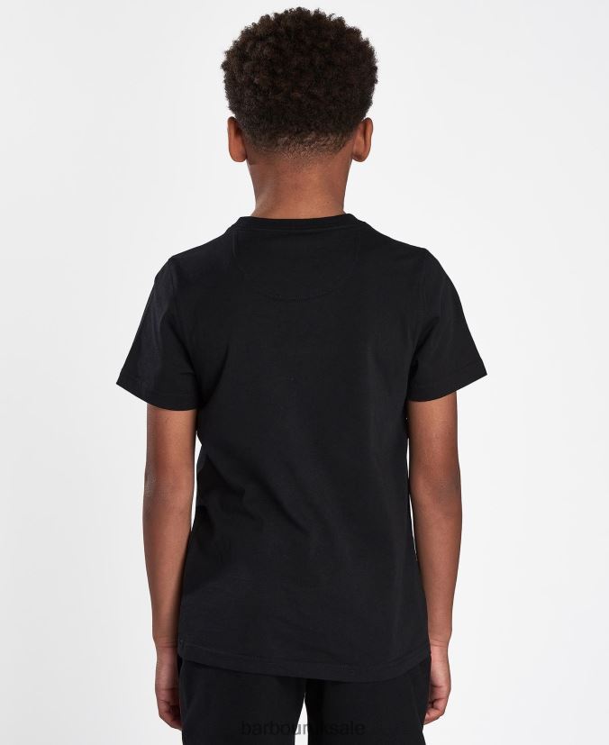 International Essential Langarmshirt Large Logo Barbour Boys R08LB62538 Clothing Grey Marl