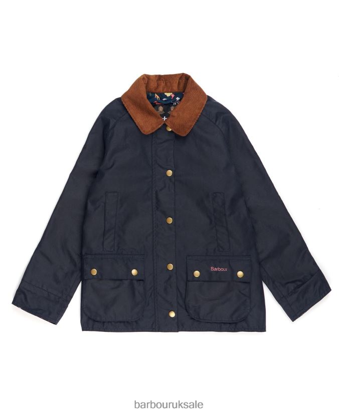 Acorn Waxed Jacket Barbour Girls R08LB62543 Clothing Archive Olive/Retro Floral
