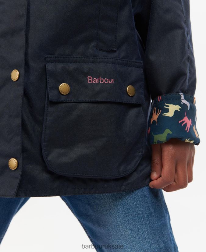 Acorn Waxed Jacket Barbour Girls R08LB62543 Clothing Archive Olive/Retro Floral