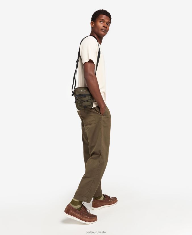 Arwin Canvas Crossbody Bag Barbour Men R08LB62192 Accessories Olive/Black