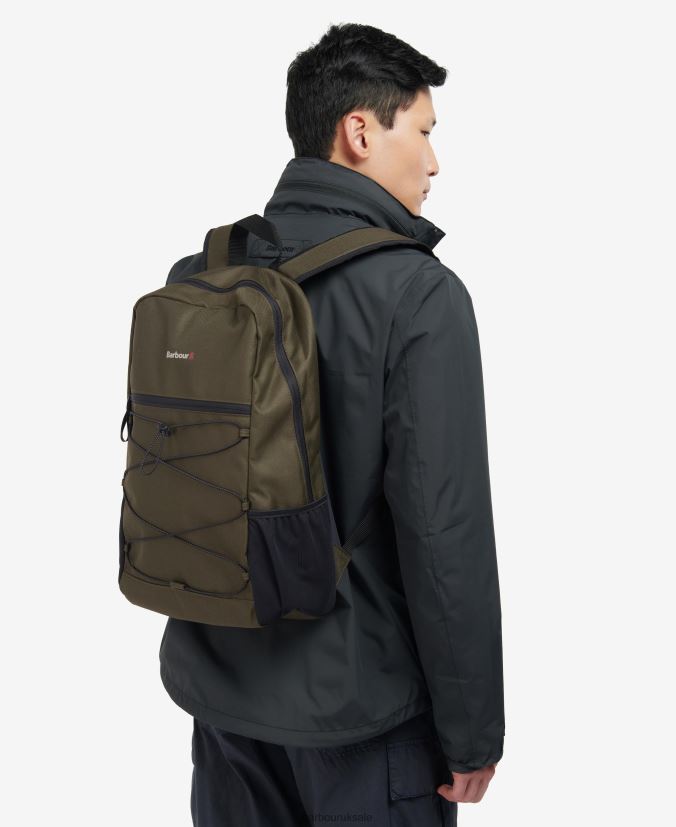 Arwin Canvas Explorer Backpack Barbour Men R08LB62193 Accessories Lake/Golden Green