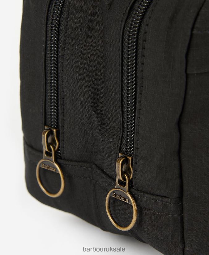 Double Zip Washbag Barbour Men R08LB62199 Accessories Black