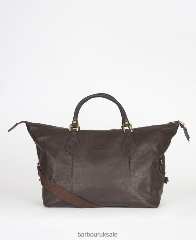 Leather Medium Travel Explorer Bag Barbour Men R08LB62179 Accessories Chocolate