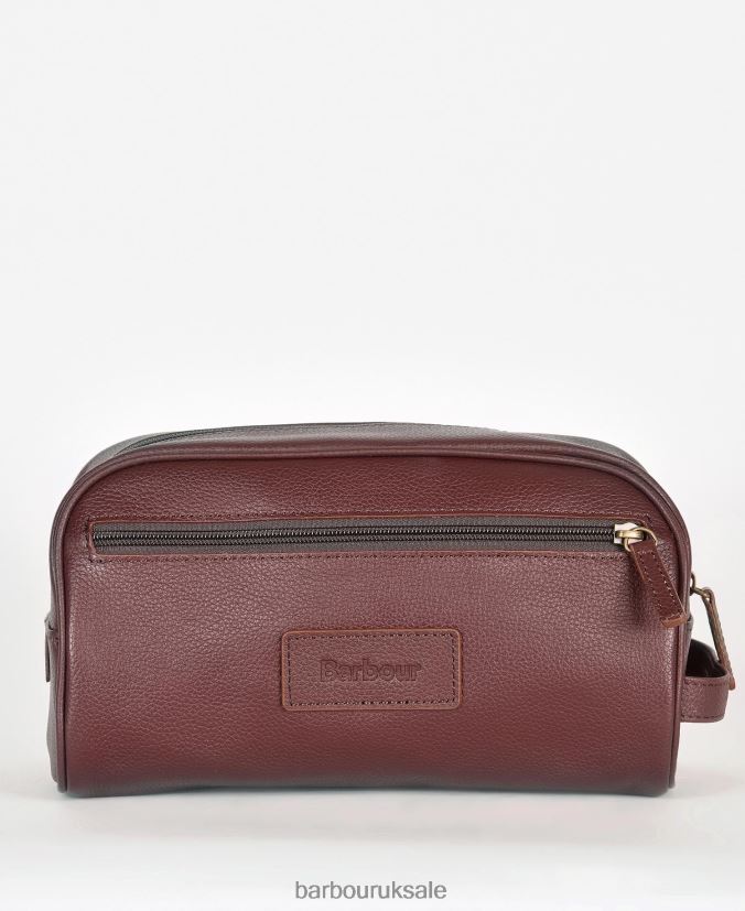 Leather Wash Bag Barbour Men R08LB62202 Accessories Dark Brown