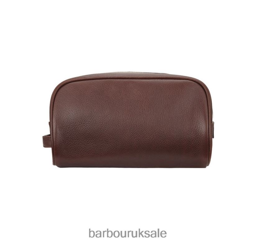 Leather Wash Bag Barbour Men R08LB62202 Accessories Dark Brown