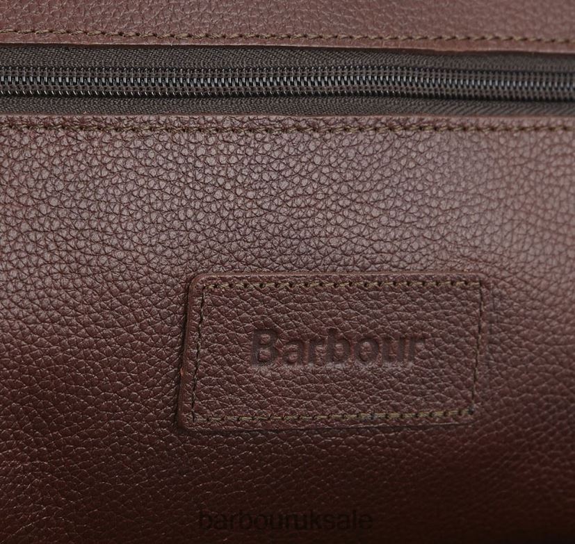 Leather Wash Bag Barbour Men R08LB62202 Accessories Dark Brown