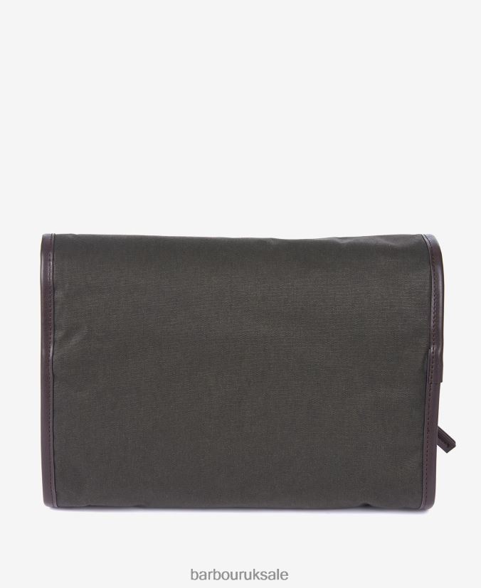 Wax Hanging Washbag Barbour Men R08LB62183 Accessories Olive