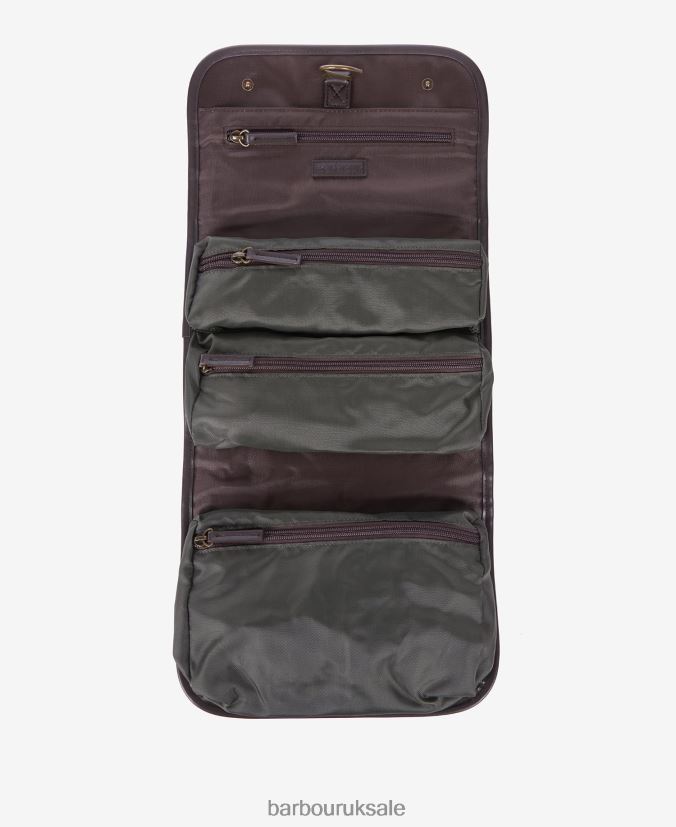 Wax Hanging Washbag Barbour Men R08LB62183 Accessories Olive