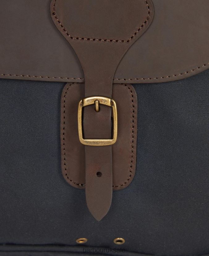 Wax Leather Briefcase Barbour Men R08LB62184 Accessories Navy