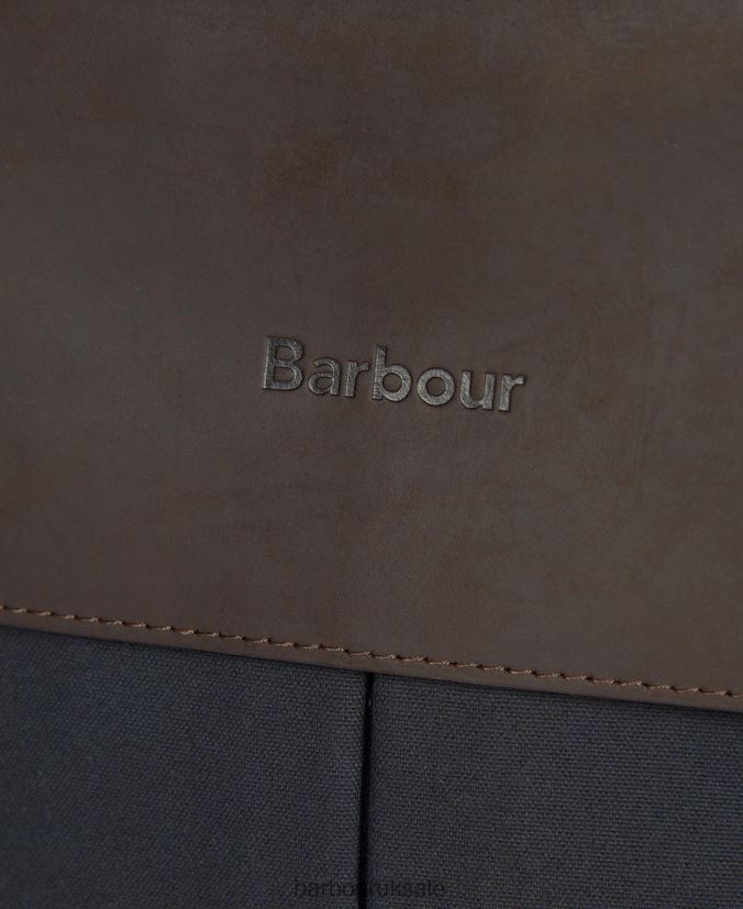 Wax Leather Briefcase Barbour Men R08LB62184 Accessories Navy
