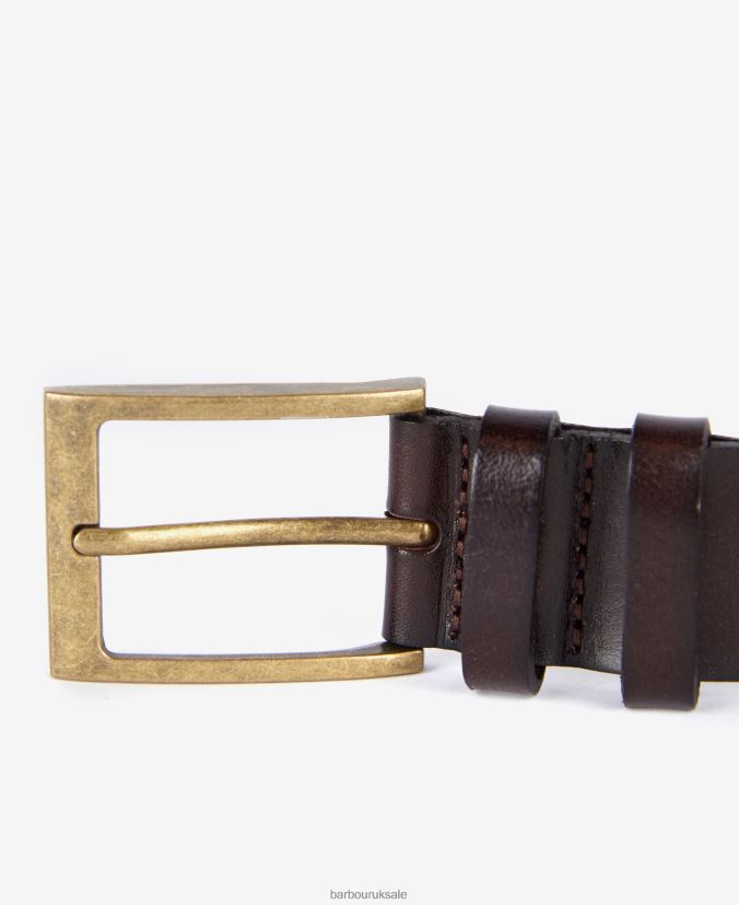 Albyn Leather Webbing Belt Barbour Men R08LB62231 Accessories Khaki Green