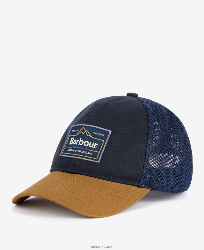 Bankside Trucker Cap Barbour Men R08LB62269 Accessories Navy/Russet