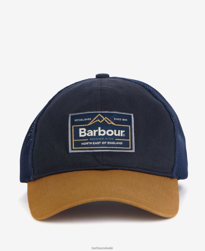Bankside Trucker Cap Barbour Men R08LB62269 Accessories Navy/Russet