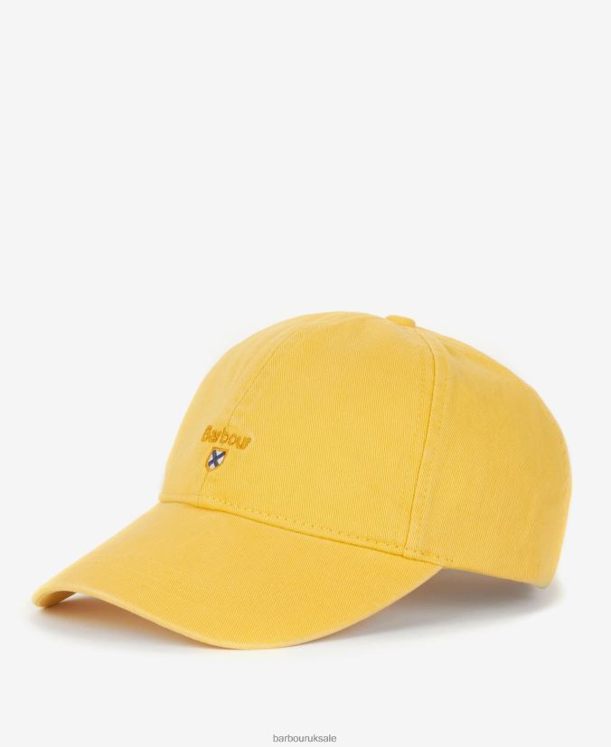 Tartan Crest Sports Cap Barbour Men R08LB62288 Accessories Sunbleached Yellow