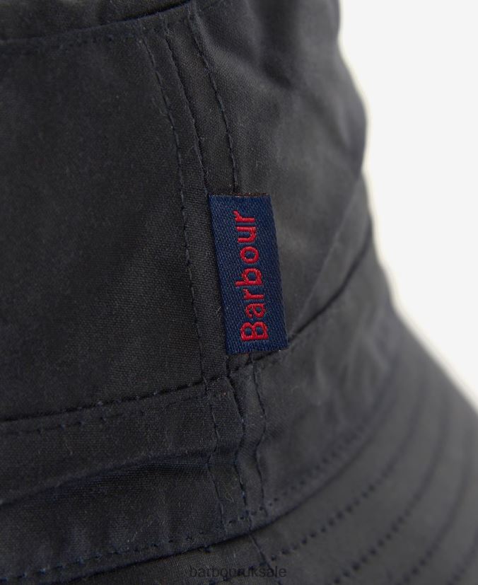 Wax Bucket Hat Barbour Men R08LB62254 Accessories Navy