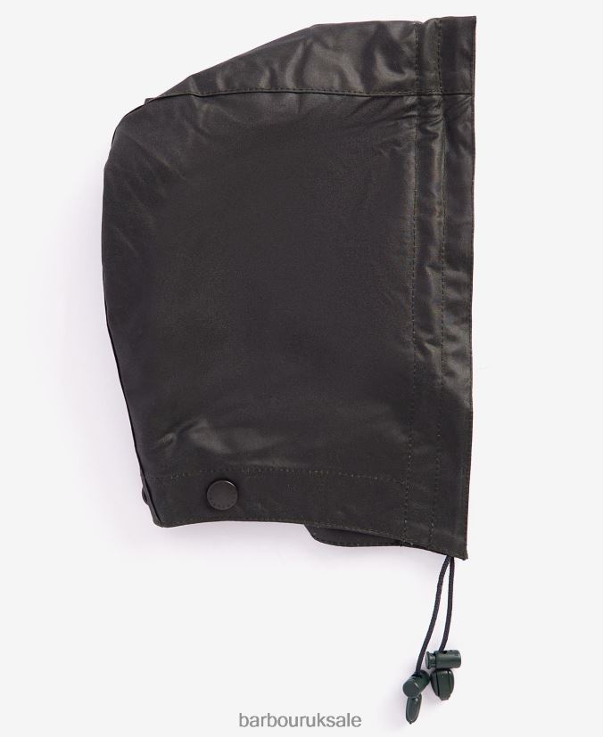 Waxed Cotton Plain Hood Barbour Men R08LB62329 Accessories Black