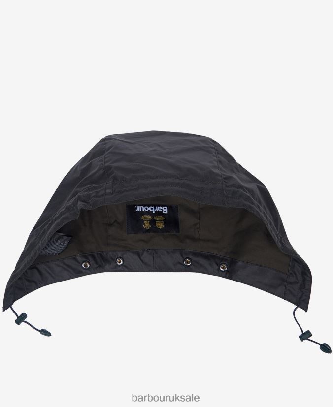 Waxed Cotton Plain Hood Barbour Men R08LB62329 Accessories Black