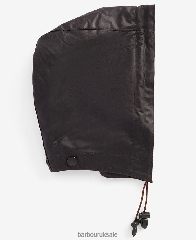 Waxed Cotton Plain Hood Barbour Men R08LB62332 Accessories Black