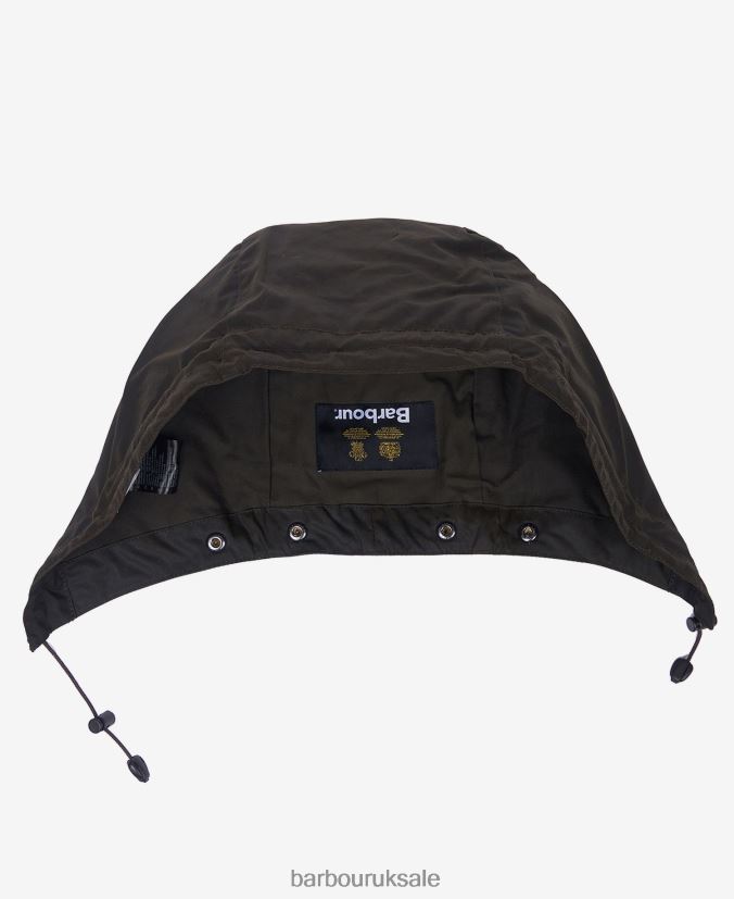 Waxed Cotton Plain Hood Barbour Men R08LB62332 Accessories Black